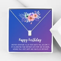 Anavia sretan rođendan pokloni od nehrđajućeg čelika modna ogrlica za rođendanska čestitka za nju, rođendanski