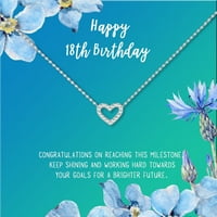Anavia Happy 18. Birthday Pokloni od nehrđajućeg čelika Modna ogrlica za rođendan Nakit poklon za djevojku, rođendanski