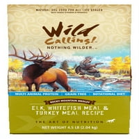 Wild Calling Rocky Mountain Medley Elk bez žitarica, Whitefish obrok i puretinski obrok Recept Suha hrana za pse,