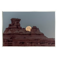 Pustinj Mesa Moon -Obrit noćni pejzažni krajolik Fotografija Umjetnička umjetnost Umjetnička umjetnost Umjetnička