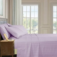 Elegantne udobne posteljine Poliester King Stripe periwinkle lavanda lavanda set