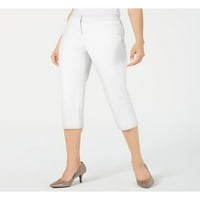 Ženske bijele hlače ravnog kroja s patentnim zatvaračem Veličina: 12