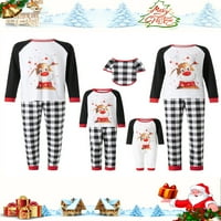 Obiteljska Božićna pidžama, identični setovi, vrhovi losa, karirane hlače, iste božićne pidžame za odrasle, djecu,