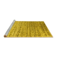 Tvrtka about strojno pere kvadratne apstraktne žute moderne unutarnje prostirke, kvadrat 4'