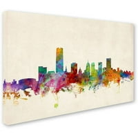 Zaštitni znak likovna umjetnost Oklahoma City Skyline Canvas Art by Michael Tompsett