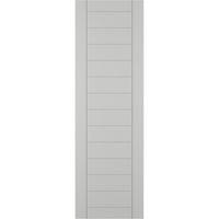 Ekena Millwork 12 W 72 H TRUE FIT PVC Horizontalni sloj uokviren moderni stil Fiksni nosač, Hailstorm siva siva