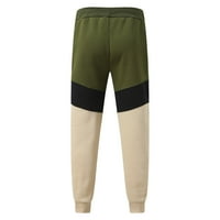 Hunpta hlače za muškarce harem hlače prozračne boje koje podudaraju sportove vezanje nogu duge hlače s džepovima