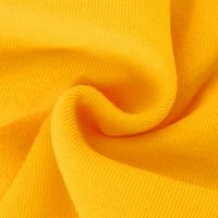 Dugi rukavi čvrsti pulover džepni trenir s kapuljačama za žene za čišćenje $ žuta veličina xl