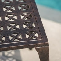 Vanjski 18 Dovršeni lijevni aluminijski bočni stol, brončana