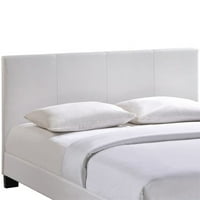 Krevet s bijelim kožnim pločama