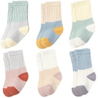 Parovi pamučne čarape za gležnjeve za malu djecu i malu djecu mekane tople udobne neutralne čarape