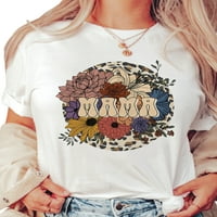 Ženska ljetna majica za mame majica s printom slova boemska bluza od tunike svečani pulover u stilu A-liste