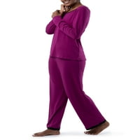 Ženski pidžama Set od 2 komada mekane i prozračne tkanine s dugim rukavima