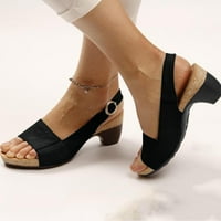 Ženske sandale s niskim zdepastim potpeticama, elegantne ljetne sandale s otvorenim prstima, Ležerne gladijatorske