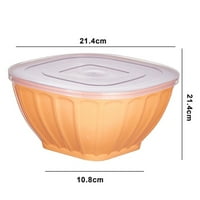 UEHGN STACKABLE kvadratna plastična zdjela s poklopcem velikim otvaranjem prostora za uštedu obroka pripremna