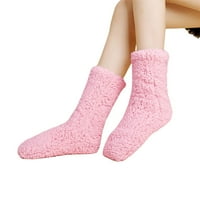 Ma i bebe žene plišane čarape Nejasne pahuljaste ugodne čarape Tople meke podne čarape za djevojke tople za zimu