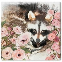 Wynwood Studio životinje zidne umjetničke platnene zglobove 'Silent Bandit' zoološki vrt i divlje životinje -