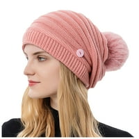 Zimski šeširi za žene modni modni žena casual kapica otporan na vjetar topli solidan šešir hladan šešir