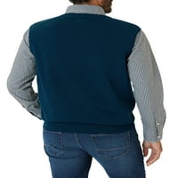 Kragovi muški fini mjerač pamučnog džempera prsluk- Veličine XS do 2xl