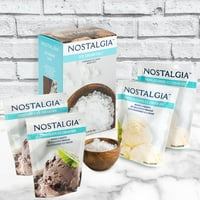 Nostalgia Premium Chocolate and Vanilla Crème Sladoled Starter Kit sa kamenom soli