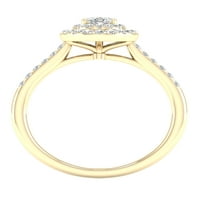 Ovalni dijamantni zaručnički prsten od 10k žutog zlata u 10k