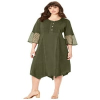 Ženska haljina u boho stilu s vezom Plus Size Od $ $ s kiselim pranjem