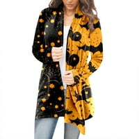 Ženski kardigani vrhovi ležerna široka modna jakna s printom dugih rukava ležerni kardigani