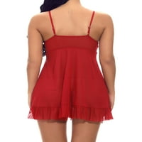 Niuer Ladies Nightwear Cvjetna Chemise Deep v Neck Seksi čipka čipka Žene Teddy Hollow Out Mini Vino bez crukica