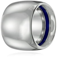 Sapphire volfram Classic Oval s kobaltom unutarnje pruge Comfort Fit Wedding Bands prstenovi za muškarce, veličina