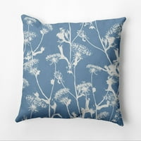 Jednostavno tratinčica vjetroviti cvjetanje vanjski jastuk, plava bijela