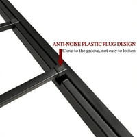 Aukfa Metal Canopy Okvir, okvir platforme blizanac s okvirom minimalizma, blizanci crni
