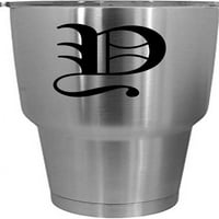 Čaša od nehrđajućeg čelika ugravirana u staroengleski monogram od 30 unci