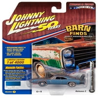 Johnny Lightning JLMC mišićni automobil Dodge Charger ver b Blue Poly