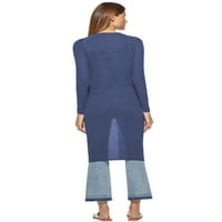 Scoop Women's Long Cardigan gumb prednji pleteni džemper