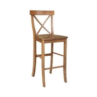 Okrugli stol visok 30 inča s šankom za doručak i stolicama u obliku leđa-Set