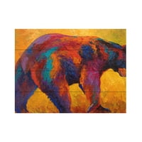 Zaštitni znak likovna umjetnost 'Dnevni krugovi crni medvjed' drveni zidni umjetnost umjetnosti Marion Rose
