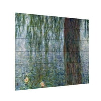 Zaštitni znak likovna umjetnost 'Waterlillies jutro' drvena zidna umjetnost umjetnosti Claude Monet