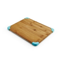 Farberware 11x ne -SLip bambusova ploča za rezanje, Aqua Corners