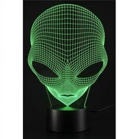 3D svjetiljka USB napajanja nevjerojatna optička iluzija 3D Grow LED svjetiljki vanzemaljski oblici, razne boje