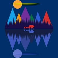 Medvjedi u planinama kraljevsko plava majica s uzorkom za dječake-dizajn Iz e-pošte
