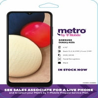 Metro by T-Mobile Samsung Galaxy A02s, 32 GB, Crna - Pametni telefon sa prepaid