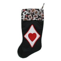 19 Crni i crveni kockarnica za kockanje božićne čarape