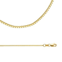 Čvrsta 14k lanac žutog zlata BO ogrlica kvadratne poveznice obični polirani stil originalan