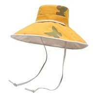 Ženski reverzibilni šešir za sunčanje s velikim obodom s printom leptira šešir za sunčanje vanjski ležerni šešir