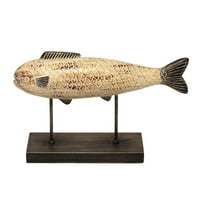 Drvena skulptura stola u obliku ribe