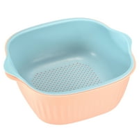 Jedinstvene ponude Kuhinja Colander Bowl Set Plastic Tjestenina košarica ružičasta plava