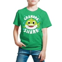 Baby Shark - djed morski pas - grafička majica s kratkim rukavima za kratke rukave