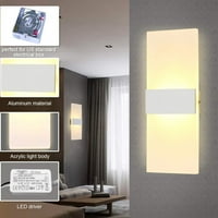 LED akrilna zidna rasvjeta SCONCE 6W toplo bijela 2700K dolje zidna svjetiljka za spavaće sobe hodnike stepenice