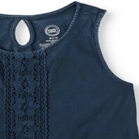 Wonder Nation Crochet Front Hi-Lo Tank Top