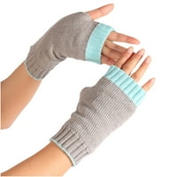 Floleo se bavi čišćenjem žene djevojke pletene ruke bez prsta držite tople zimske rukavice mekane tople rukavice